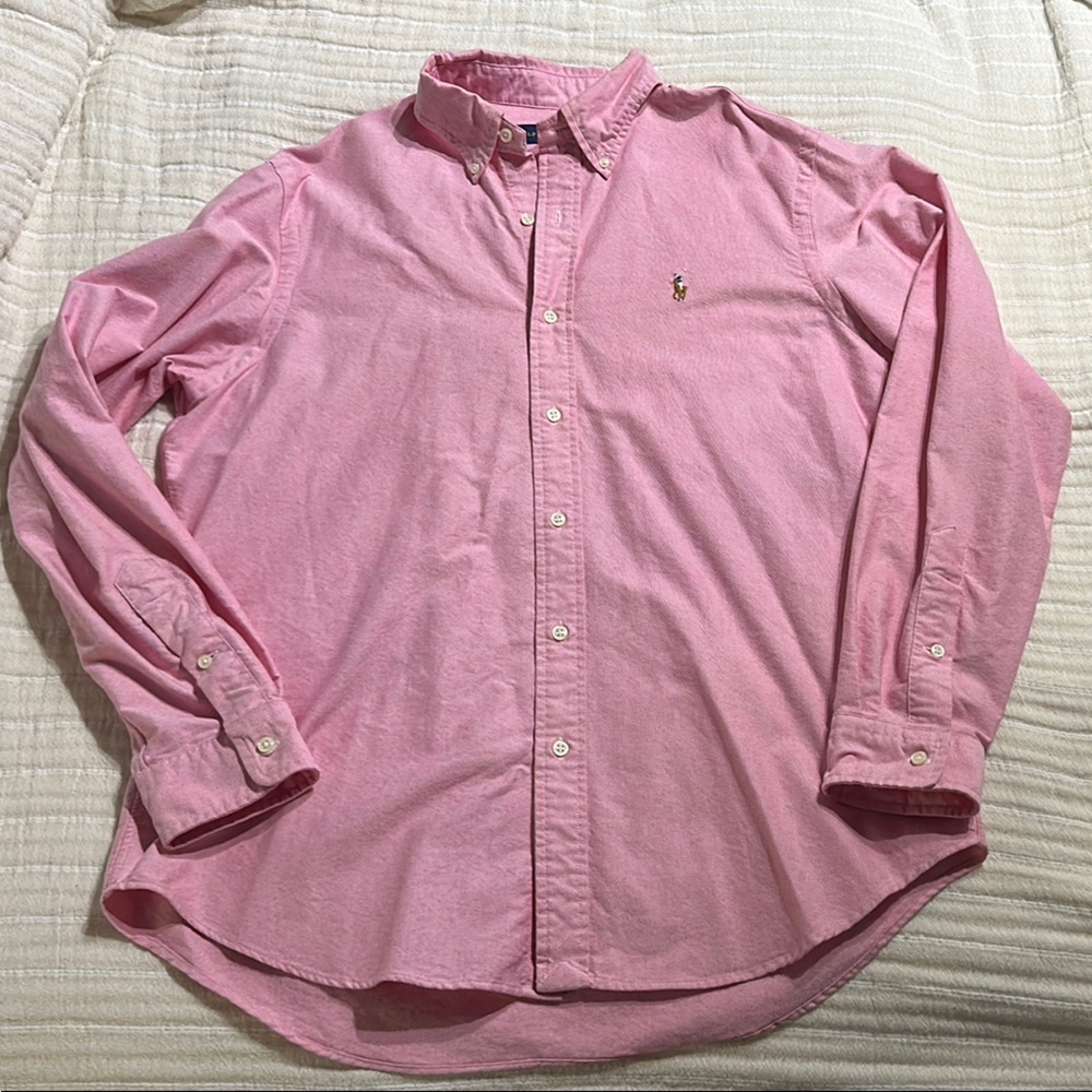Ralph Lauren Pink Button-Up Shirt Long Sleeve